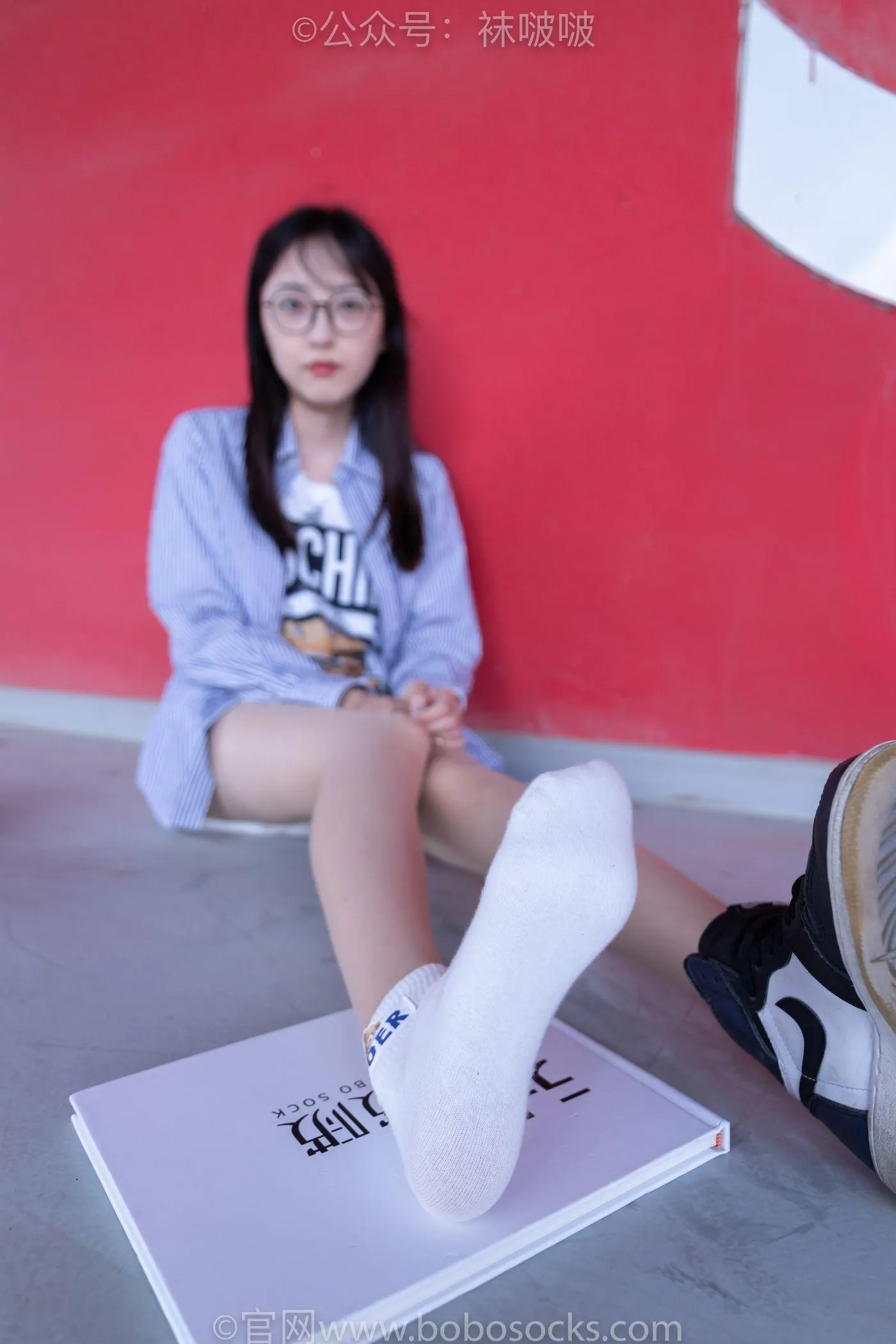 [BoBoSocks袜啵啵]NO.011 稚予-AJ、白色短棉袜、肉丝 [139P]插图3